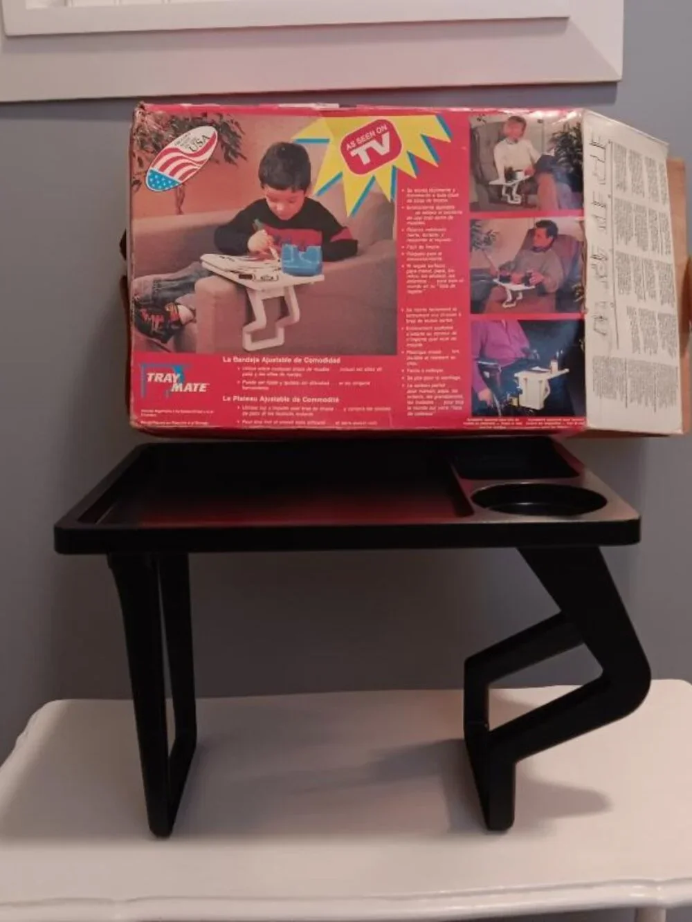 Vintage As Seen on TV Tray Mate Black